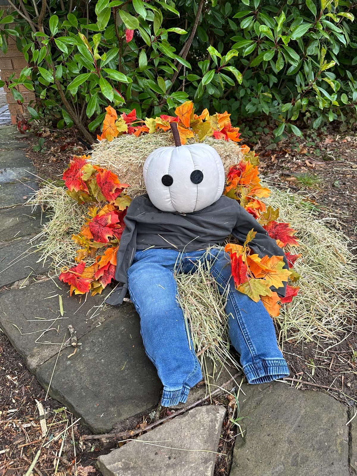 Pumpkin head scarecrow